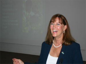 Nancy Rivard, Founder of Airline Ambassadors International, speaking at VOW event on Aug. 30, 2007.