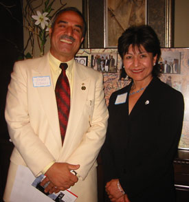Fary Moini with VOW member Nader Elbanna.
