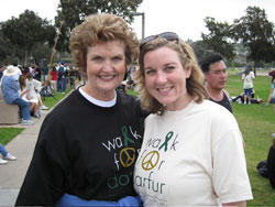 Jenni Prisk, VOW President/Founder and Board Director Christie Edwards, at the Walk For Darfur